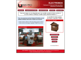 Aperçu du site http://www.electrobox.fr/