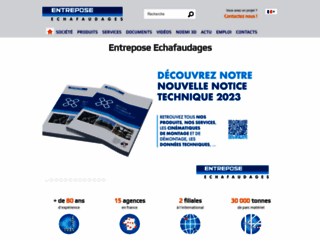 Aperçu du site http://www.entrepose-echafaudages.fr/