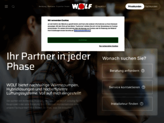 Aperçu du site http://www.wolf-heiztechnik.de/
